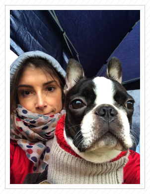 Warm angezogen mit Frauchen Linda Warm angezogen mit Frauchen Linda