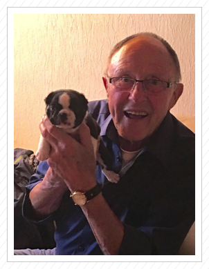 Diego mit seinem neuen Herrchen Diego mit seinem neuen Herrchen